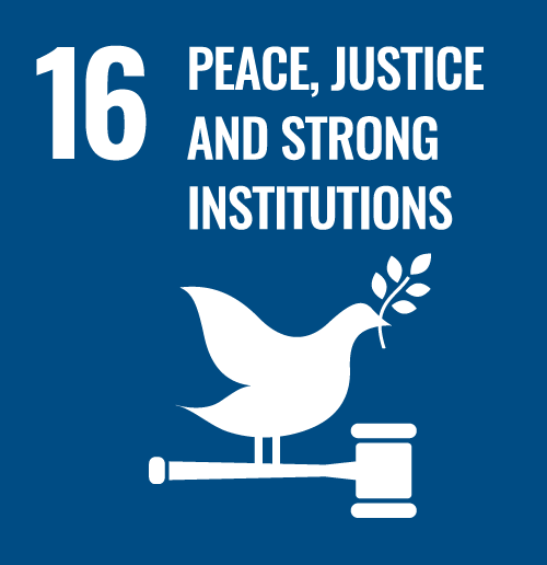 16 PEACE , JUSTICE AND STRONG INSTITUTIONS