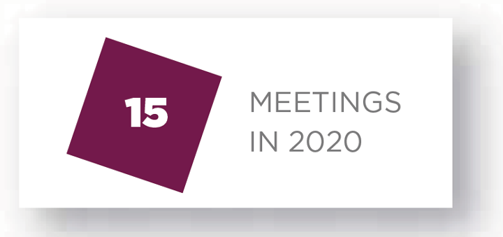 15 meetings in 2020