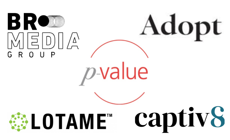 BRO Media group ; Adopt ; p-value ; Lotame ; captiv8
